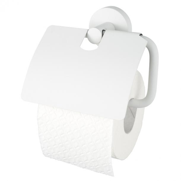 Inheems Huis Claire Haceka Kosmos toilet roll holder with cover mat white | Haceka