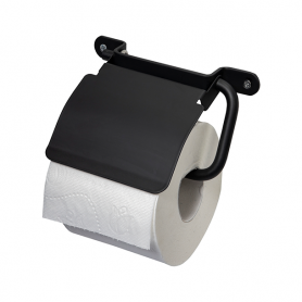 Stick on Toilet Roll Holder in Matte Black - Handle King Ireland